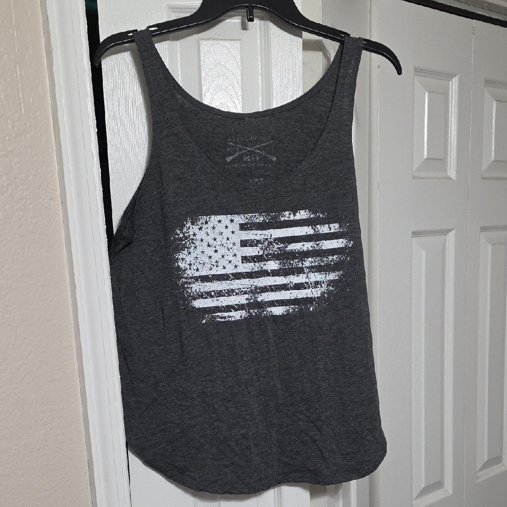 Grunt Style Charcoal Flag Tank Top